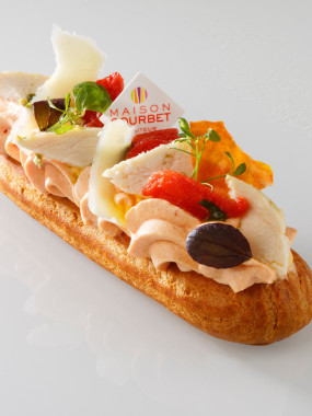 Eclair volaille tomate basilic